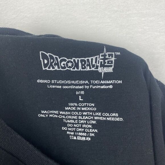Dragon Ball Z graphic Shirt Adult Large Black Crewneck Short Sleeve Anime Tee - Picture 6 of 6